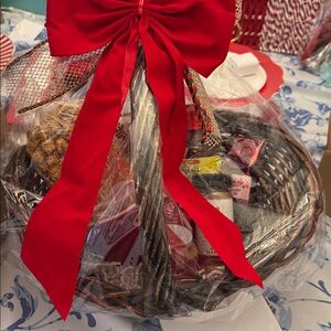 Red and Tan Gift Basket